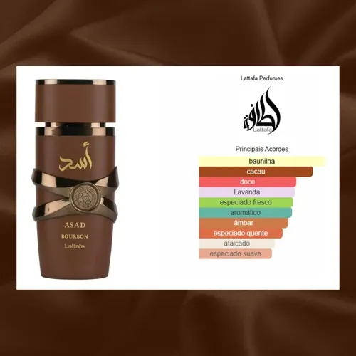 Perfume Árabe Masculino Asad Bourbon Lattafa Eau De Parfum 100ml