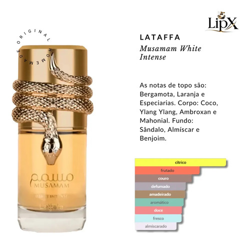 Perfume Árabe Musamam White Intense Eau De Parfum 100 Ml Original Lipx