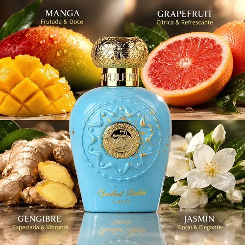 Perfume Arabe Opulent Dubai Eau De Parfum 100 ML Original Com Nf