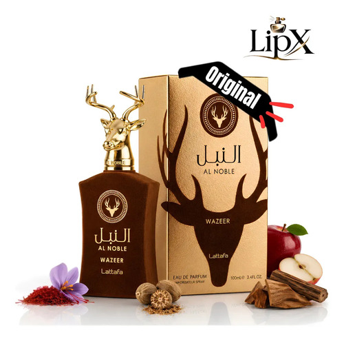 Perfume arabe wazeer al noble masculino 100ml