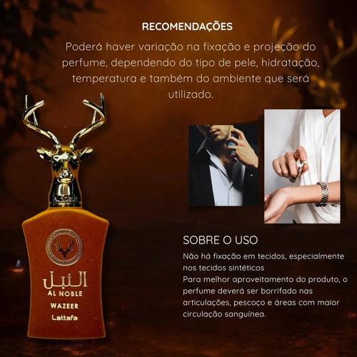 Perfume Árabe Wazeer Al Noble Masculino 100ML