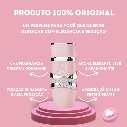 Perfume Arabe Yara Lattafa Eau De Parfum 100ml Original C Nf