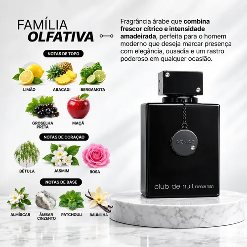 Perfume Club De Nuit Intense Armaf Edt 105ml Masc Original