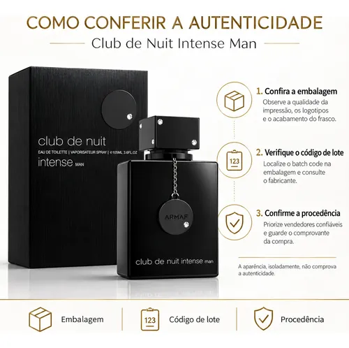 Perfume Club De Nuit Intense Armaf Edt 105ml Masc Original
