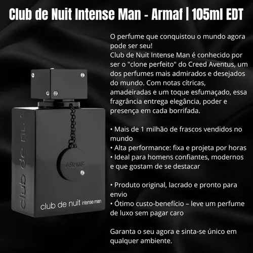 Perfume Club De Nuit Intense Da Armaf Edt 105ml Masculino