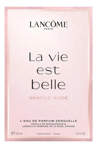 Perfume Feminino Floral Almiscarado com Baunilha Glaceada, Almíscar Branco e Jasmim Solar, Alta Fixação e Fragrância de Longa Duração, La Vie est Belle Vanille Nude Lancôme, 100ml