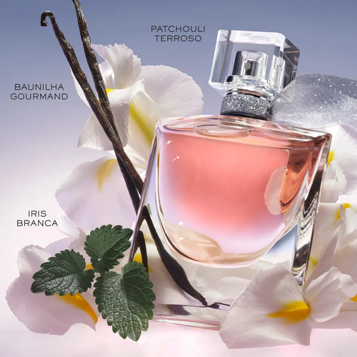 Perfume Feminino L' Eau de Parfum Fragrância Floral Gourmand Inebriante com Notas de Íris Nobre, Baunilha e Pralinê La Vie Est Belle Lancôme, Frasco com 100ml