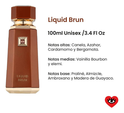 Perfume líquido Brun French Avenue 100ml Edp Arabe