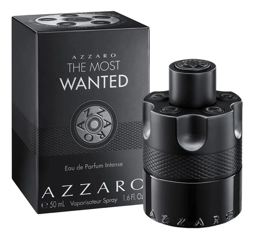 Perfume Masculino Amadeirado Ambarado com Cardamomo e Caramelo, Longa Duração, Azzaro The Most Wanted, Eau de Parfum Intense, 50ml