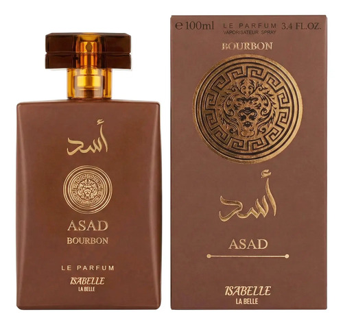 Perfume masculino amadeirado asad bourbon 100ml isabelle la