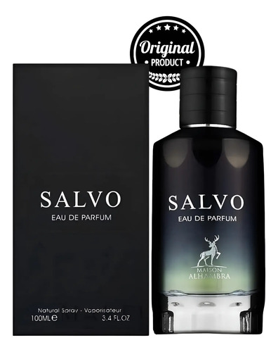Perfume masculino arabe salvo eua de parfum alhmabra 100ml o