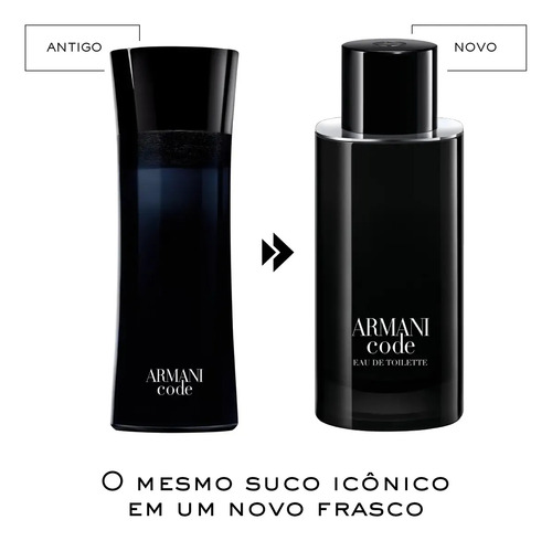 Perfume Masculino Armani Code Eau de Toilette Refilável, 125ml