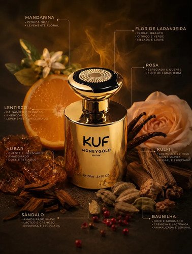 Perfume Masculino Kuf MoneyGold 100ml Importado