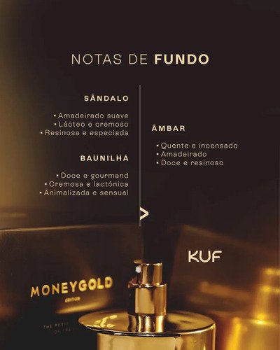 Perfume Masculino Kuf MoneyGold 100ml Importado
