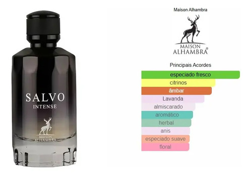 Perfume Masculino Maison Alhambra Salvo Intense Eau de Parfum Edp 100ml