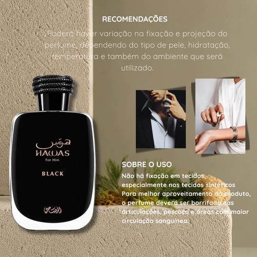 Perfume Masculino Rasasi Hawas Black 100ml Original