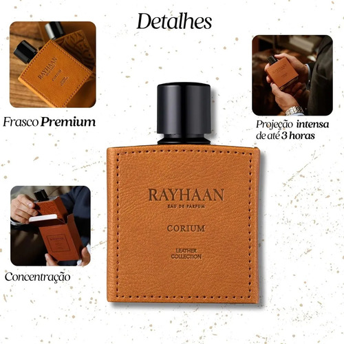 Perfume Rayhaan Corium for Him Eau de Parfum Amadeirado 100ml
