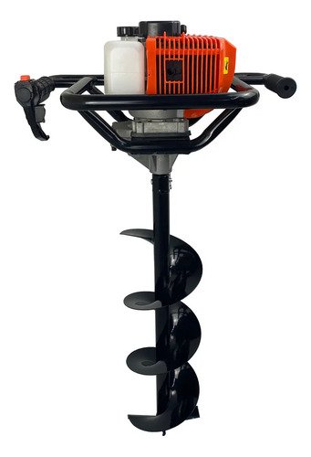 Perfurador de solo a gasolina carbon fak 52cc broca 80x20