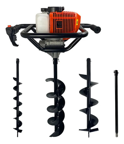 Perfurador de solo gasolina 52cc c 3 brocas extensao 60cm
