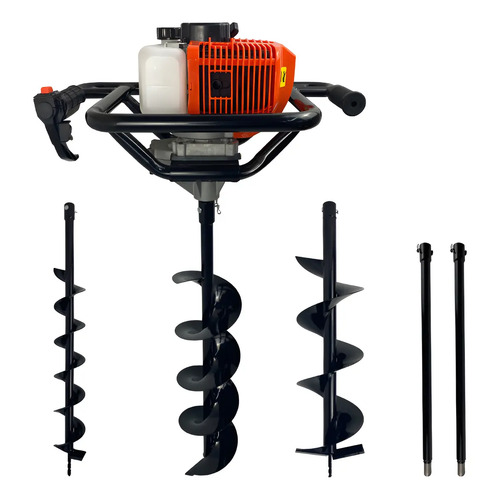 Perfurador solo trado gasolina com 3 brocas extensao 120m ca 1