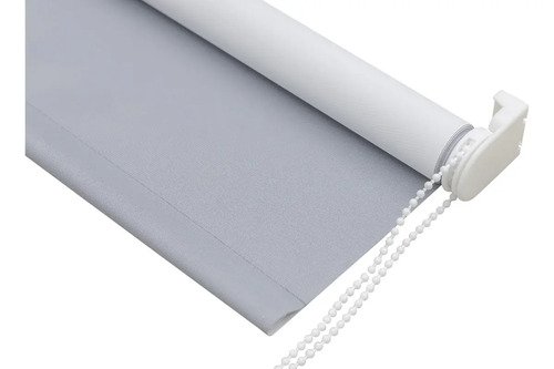 Persiana Cortina Blackout Rolo 160x160 Blecaute 0% Luz Sala Cinza
