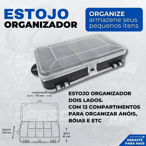 Pescamping Kit Pesca Completo 2 Varas Fibra De Vidro E 2 Molinetes Leve Com Linha Estojo E Maleta Com Acessórios - Tralha de Pescaria