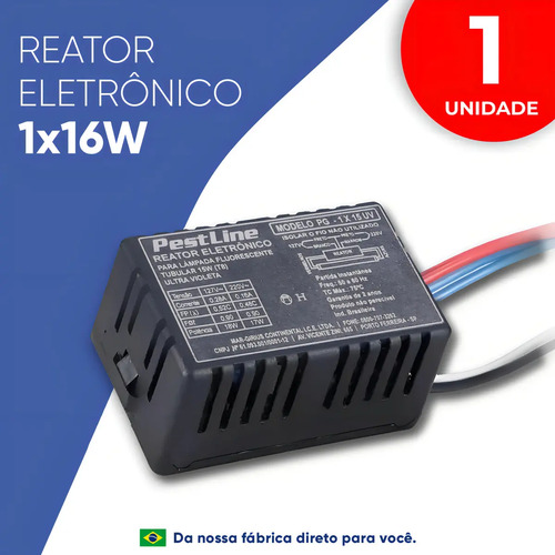 Pestline reator 1x1615w para lampada fluorescente tubular ge