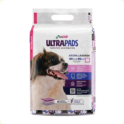 Petlike tapete higienico para caes ultra pads lavanda 80cm x