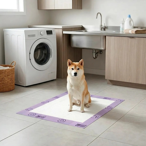 Petlike tapete higiênico para cães ultra pads lavanda 80cm x 60cm com 30 unidades