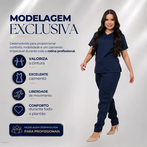 Pijama Cirúrgico Feminino Scrub Hospitalar - Unissex Atacado