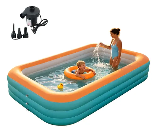 Piscina inflavel grande de 2330l com bomba de ar eletrica