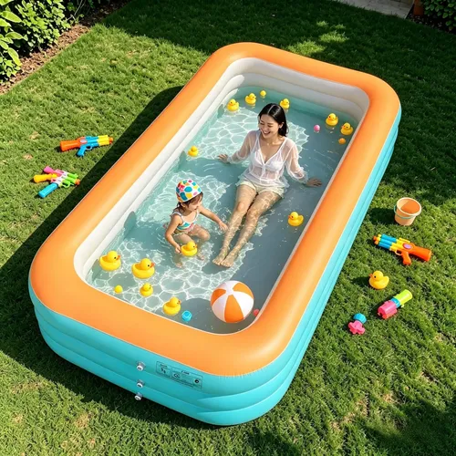 Piscina Inflável Grande De 2330l Com Bomba De Ar Elétrica