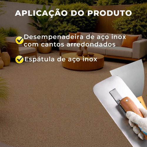 Piso Fulget Pedras Naturais 20kg Área Externa Palha Brilhante