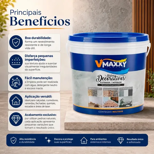 Piso Fulget Pedras Naturais 20kg Área Interna E Externa