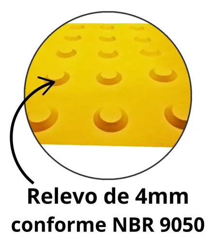 Piso Tátil Alerta E Direcional - 25 X 25cm Kit Com 100 Unid
