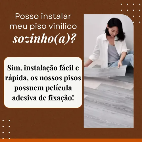 Piso Vinílico Adesivo 5m2 Madeira Texturizado Autocolante