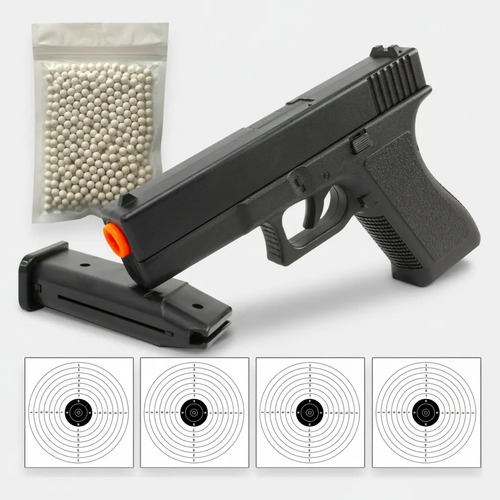 Pistola Airsoft Spring Gk-v307 + Pacote 1000 0,12