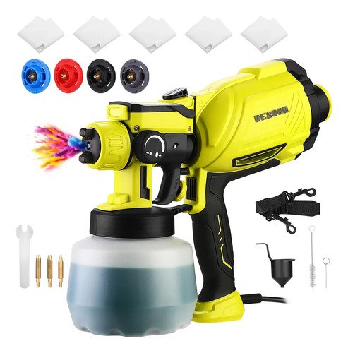 Pistola de pintura 1600w motor de cobre puro 1200ml eletrica