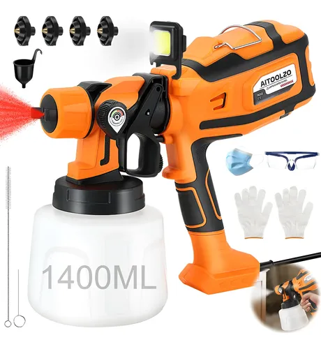 Pistola de pintura eletrica 800w aitoolzo cled 4 bicos
