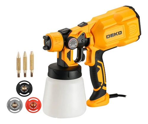 Pistola de pintura hvlp deko portatil 800ml 3 bicos 550w