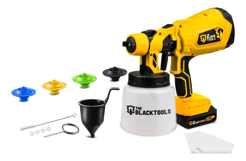 Pistola de pintura portatil the black tools tpp21a amarelo e