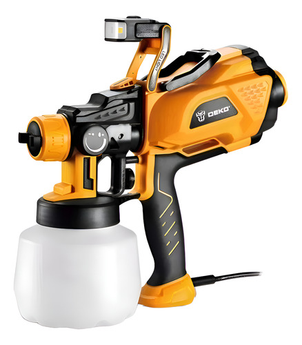 Pistola de pintura pulverizadora hvlp 600w 1200ml 110v deko