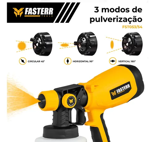 Pistola Elétrica De Pintura Fasterr 1,4l 550w Fst054br 110v
