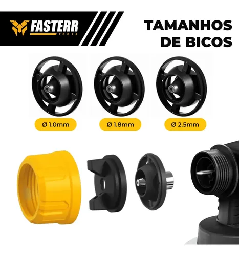 Pistola Elétrica De Pintura Fasterr 1,4l 550w Fst054br 110v
