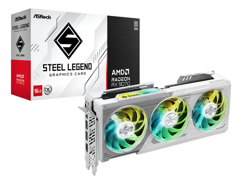Placa de video asrock radeon rx 9070 steel legend 16gb 256bi