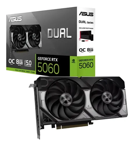 Placa de video asus geforce rtx5060 8g dual oc edition gddr7