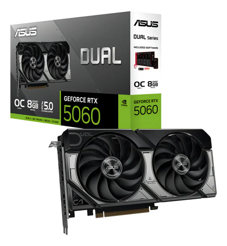 Placa de video asus rtx 5060 8gb dual gdr7 de 128 bits