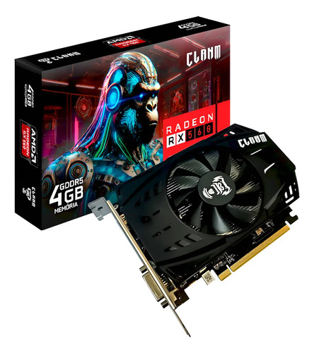 Placa de video clanm amd radeon rx560 4gb gddr5 128bit hdmi