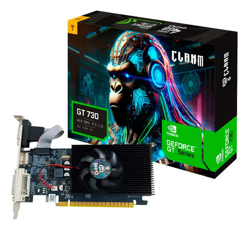 Placa de video clanm geforce nvidia gt730 4gb ddr3 128bit gt