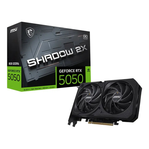 Placa de video geforce rtx 5050 8gb msi shadow 2x oc 1